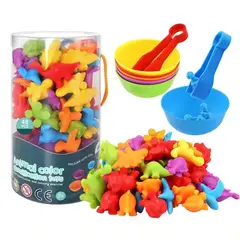 SPACEZAT - Juguete Clasificación Colores y Animalitos Montessori 36pcs