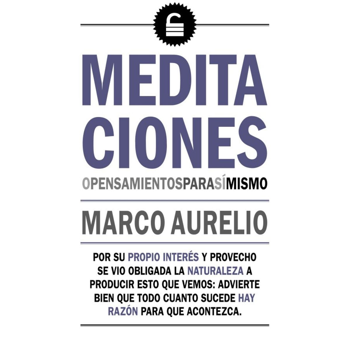 EDITORIAL BIBLOK - Meditaciones o Pensamientos Para Sí Mismo
