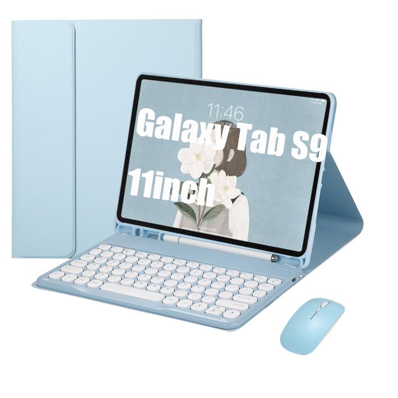 SHARGE - Teclado y Ratón Bluetooth para Galaxy Tab S9 11in Azul Español