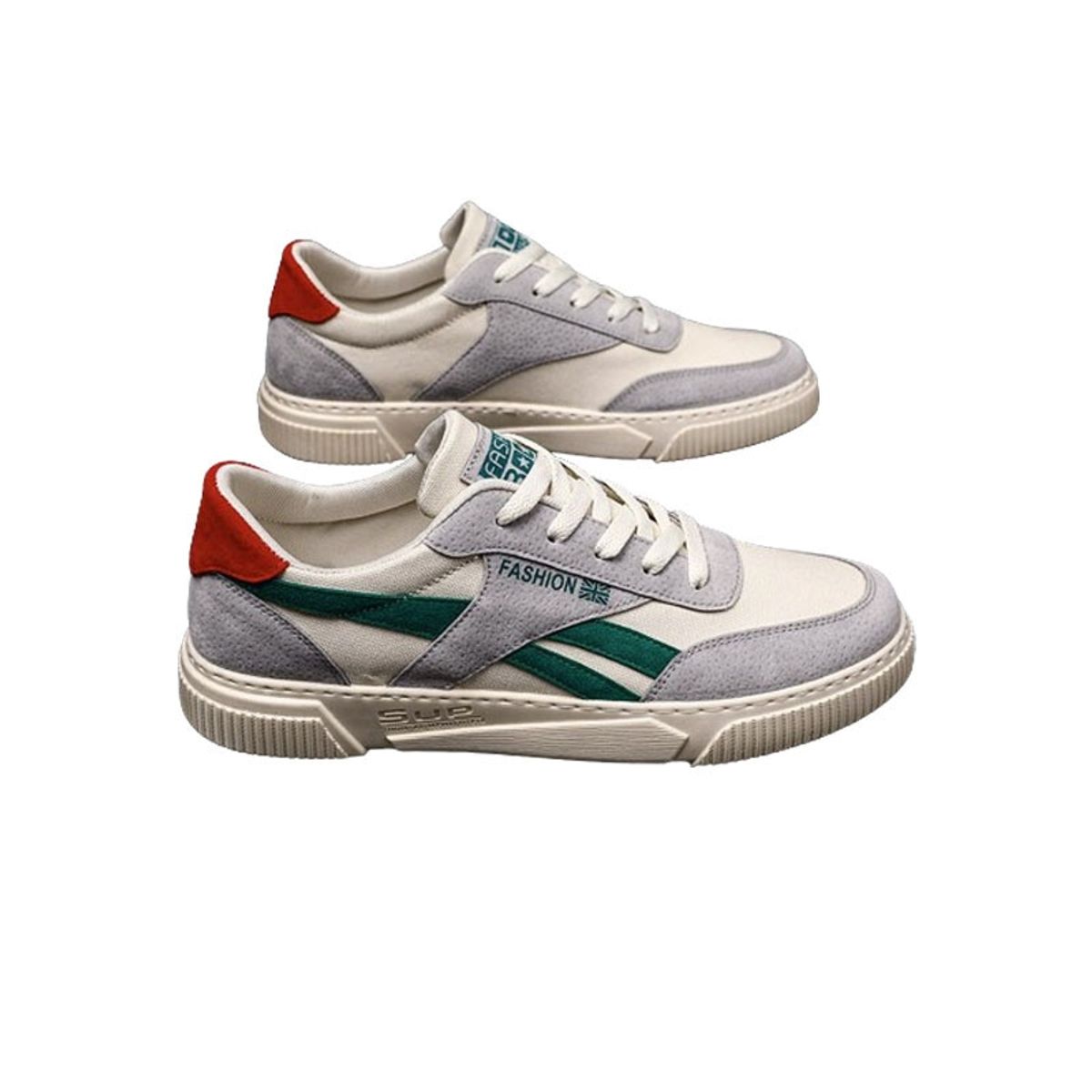 DANWEILE - Zapatillas casuales de lona para hombre-Verde