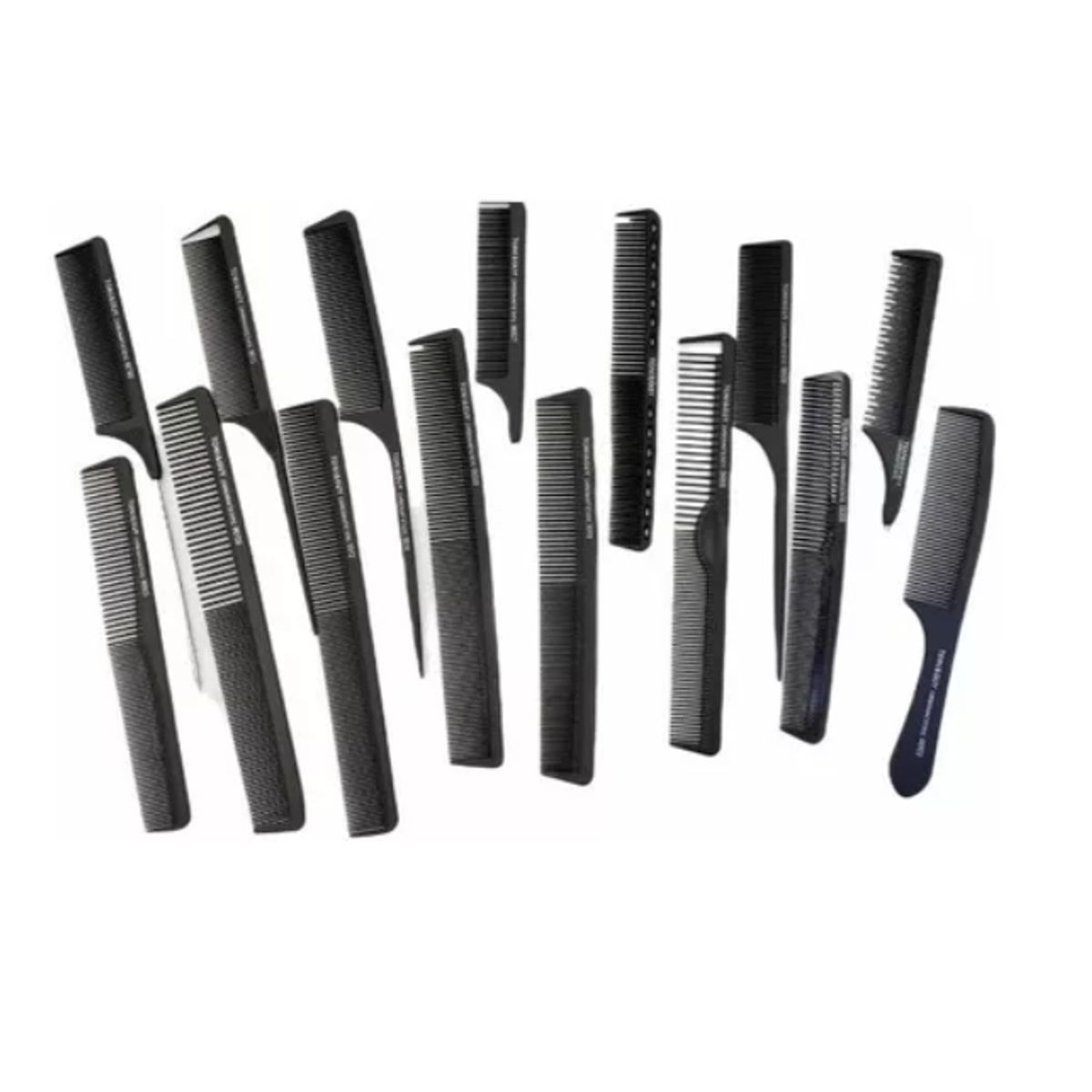GENERICO - Set De 15 Peinetas Peines Profesionales Carbon