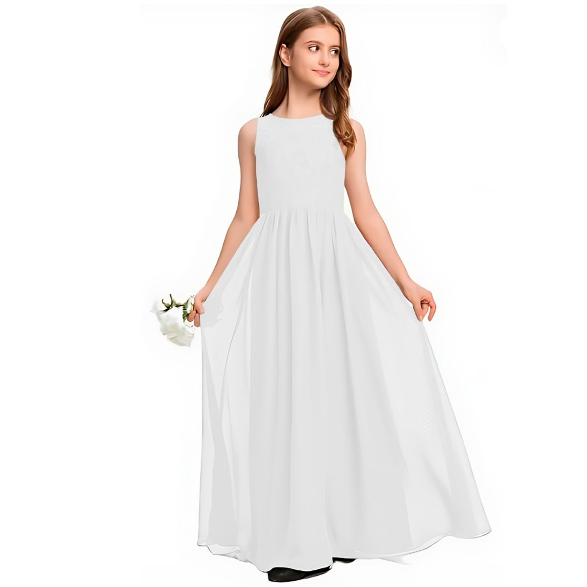 GENERICO - VESTIDO DE NIÑA LARGO IDEAL PARA FIESTA GALA BODA