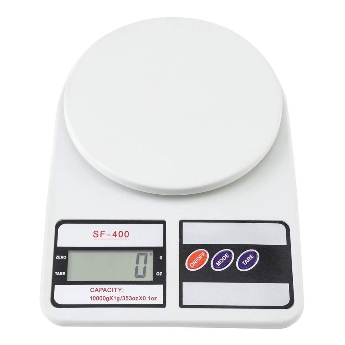 GENERICO - Balanza Pesa Digital Para Cocina Comercio 0 A 10kg Blanca