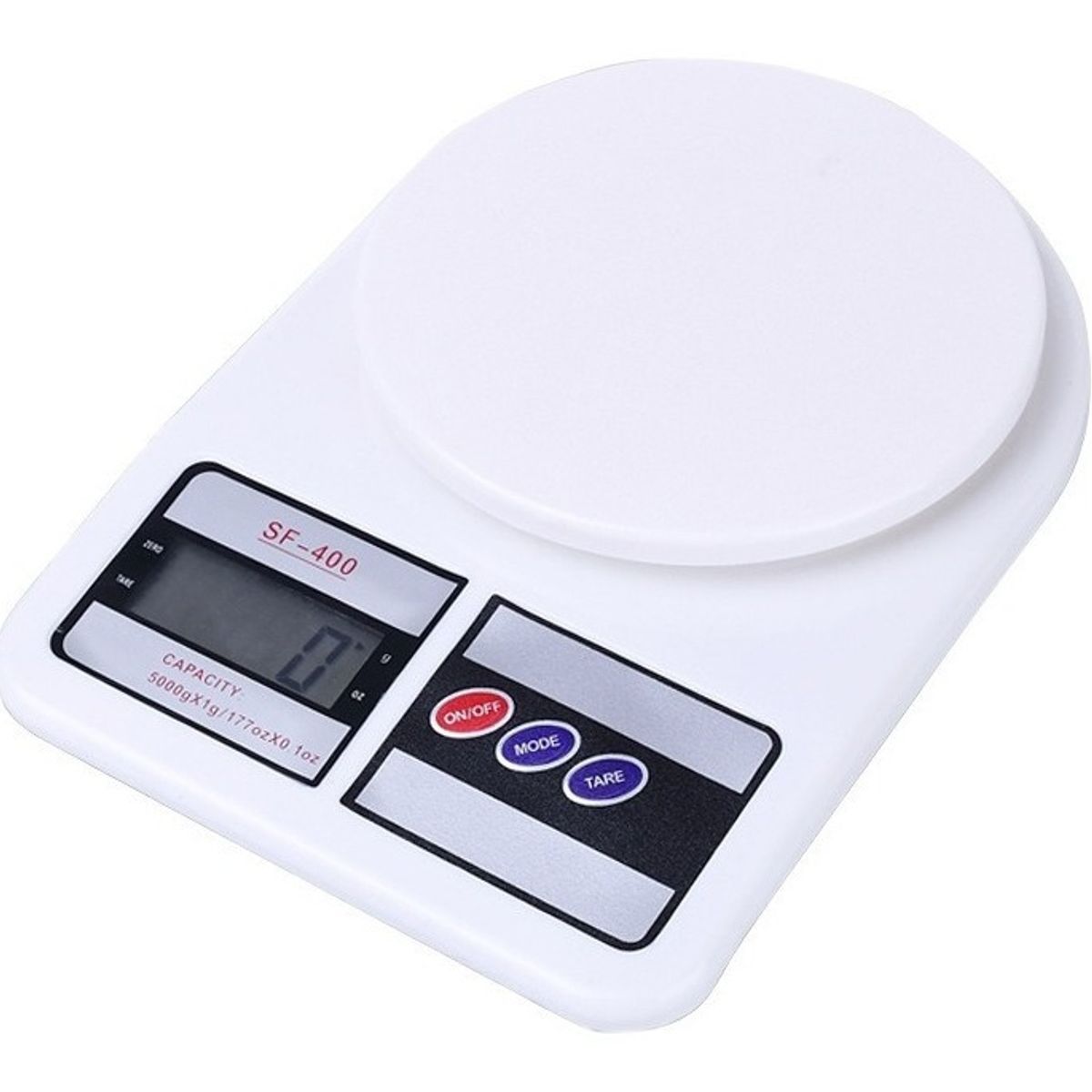 GENERICO - Balanza Pesa Digital Para Cocina Comercio 0 A 10kg Blanca