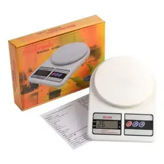 GENERICO - Balanza Pesa Digital Para Cocina Comercio 0 A 10kg Blanca