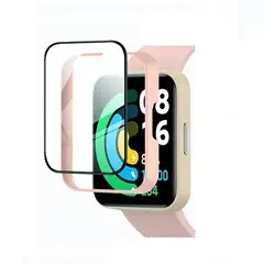 GENERICO - Protector Con Vidrio Para Xiaomi Redmi Watch 2 Lite / Rosa palido