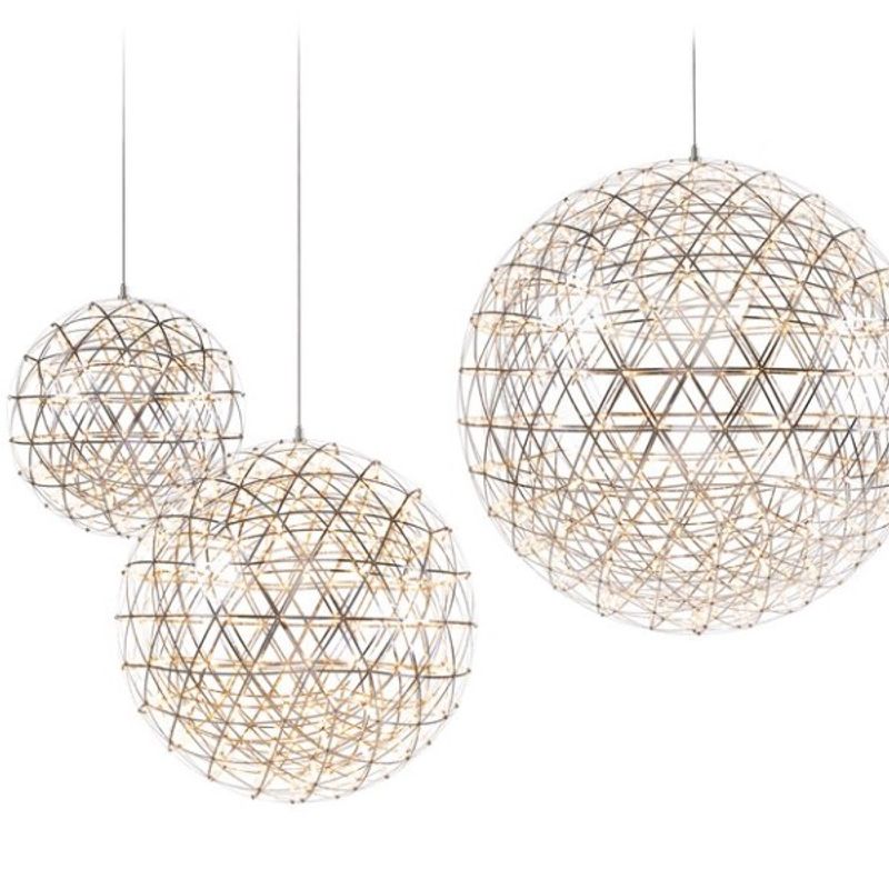 GENERICO - Lampara colgante LED dorada en forma de bola lampara de diseñador