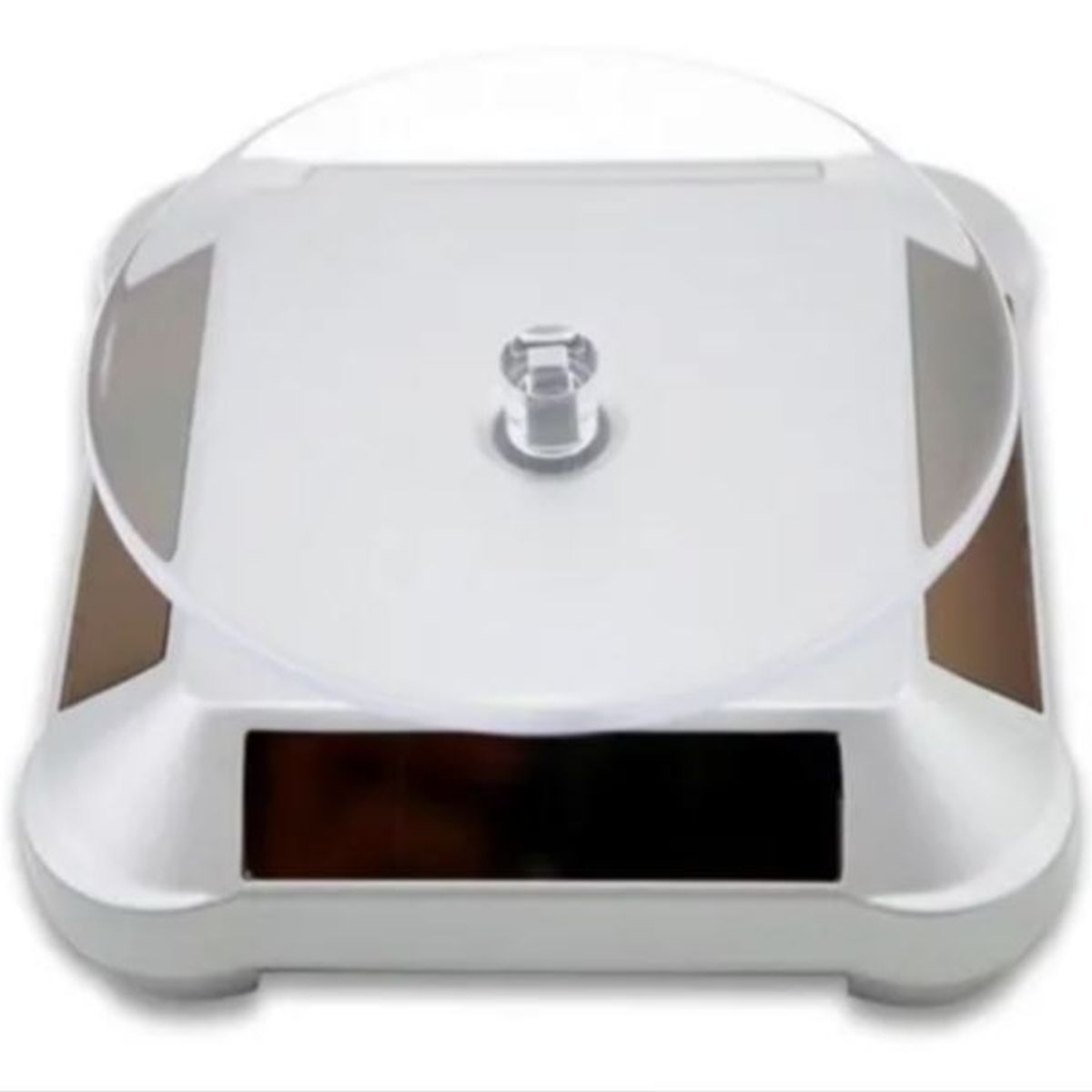 GENERICO - Exhibidor Mostrador Joyas 360 Giratorio Panel Solar/pila..