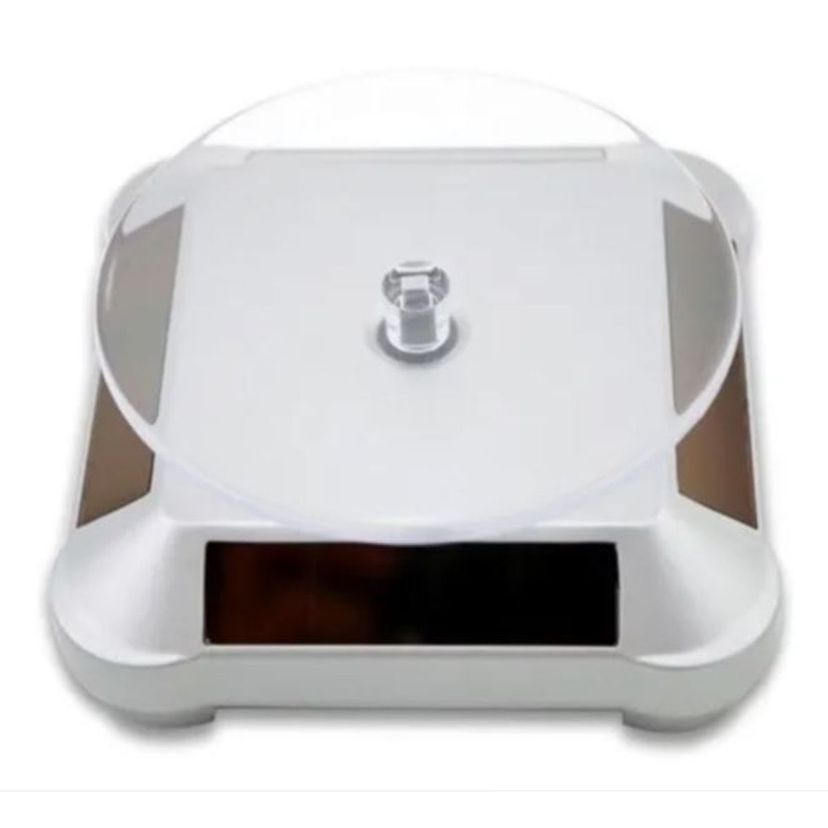 GENERICO - Exhibidor Mostrador Joyas 360 Giratorio Panel Solar/pila..