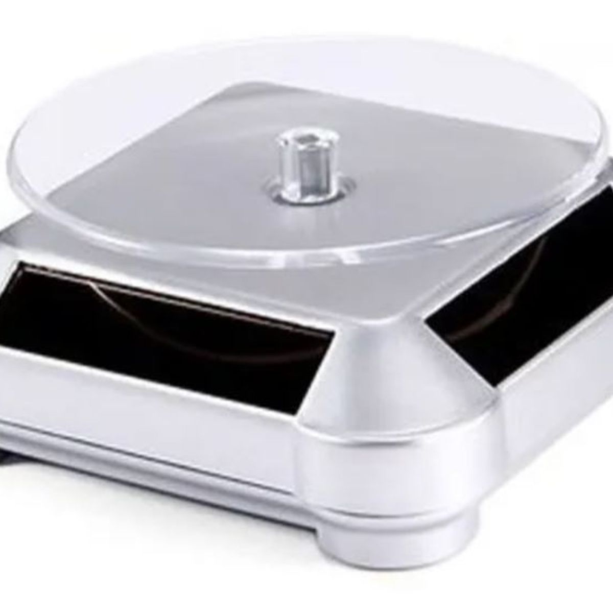 GENERICO - Exhibidor Mostrador Joyas 360 Giratorio Panel Solar/pila..