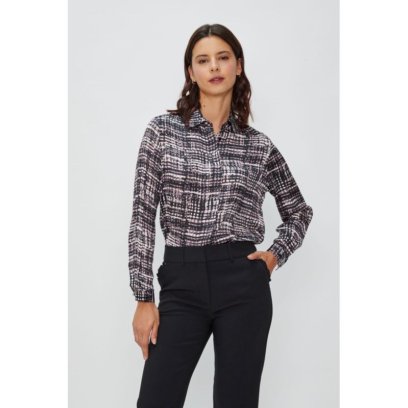 ASH - Blusa Manga Larga Gris Marengo Mujer Ash