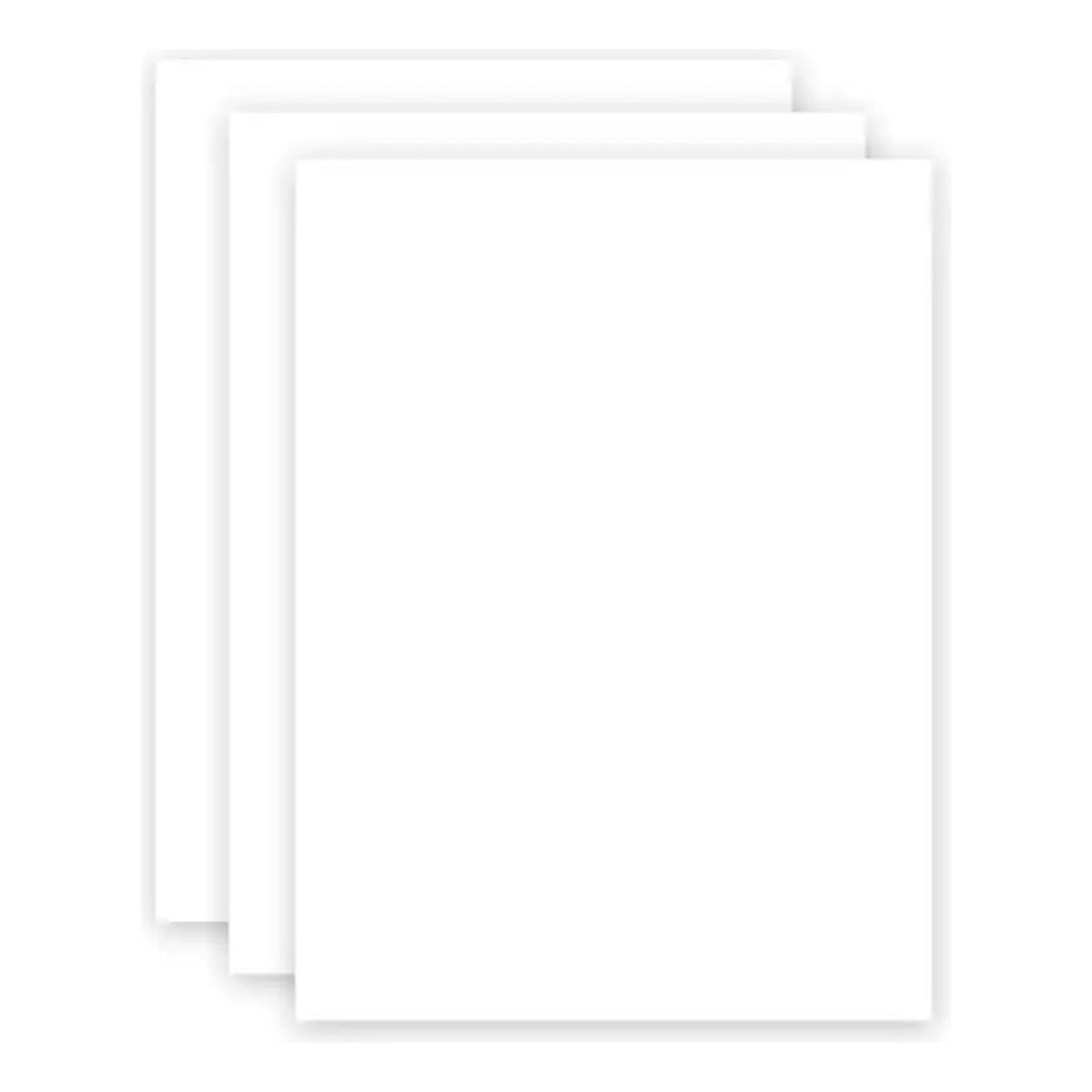 GENERICO - Cartulina Opalina Lisa Colores 50 Hojas 220grs A4 - Blanco