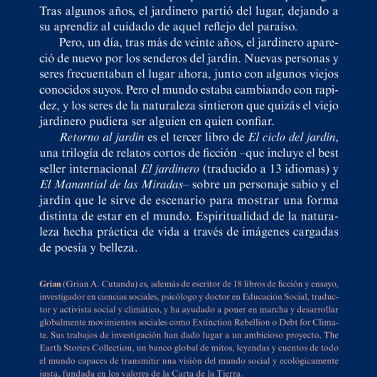 EDICIONES OBELISCO - Libro Retorno al jardín. El ciclo del jardín