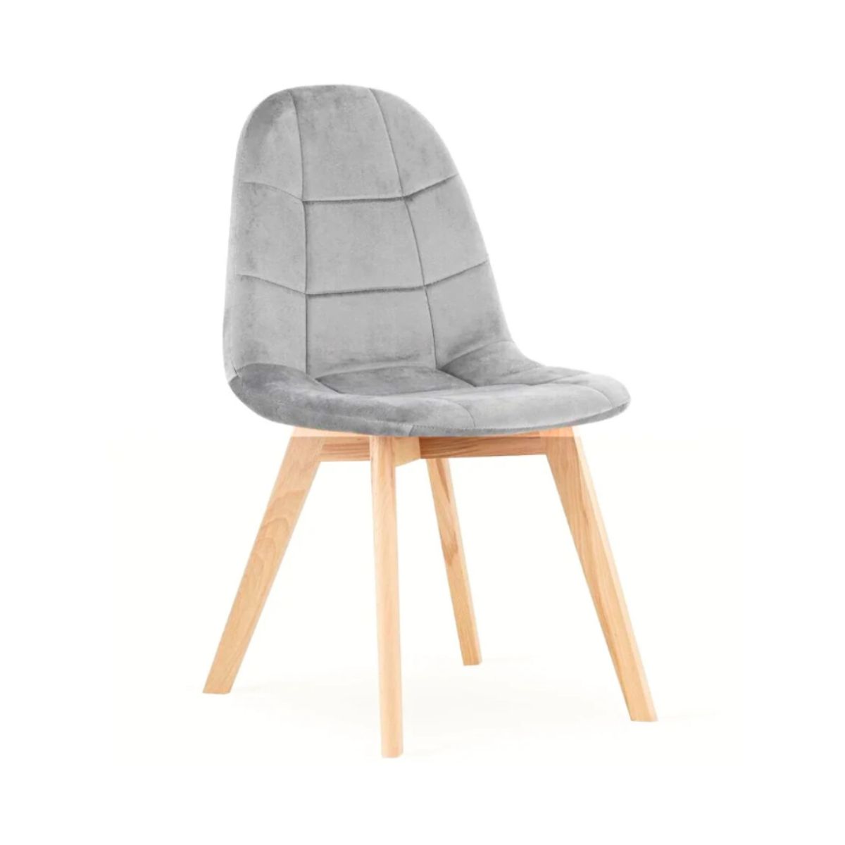 GENERICO - Silla Comedor Felpa Capitone - Gris