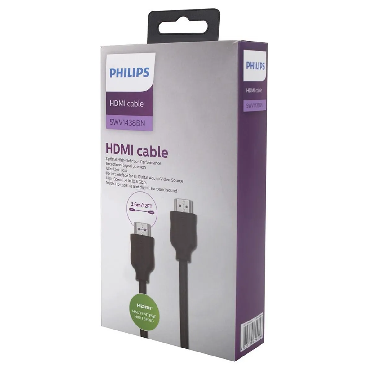 PHILIPS - Cable HDMI Philips 3.6 Mts Full HD