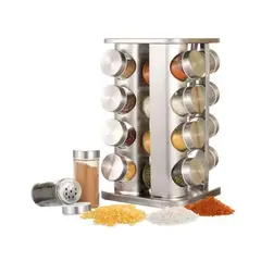GENERICO - Especiero Giratorio 16 Frascos Cocina Condimentos
