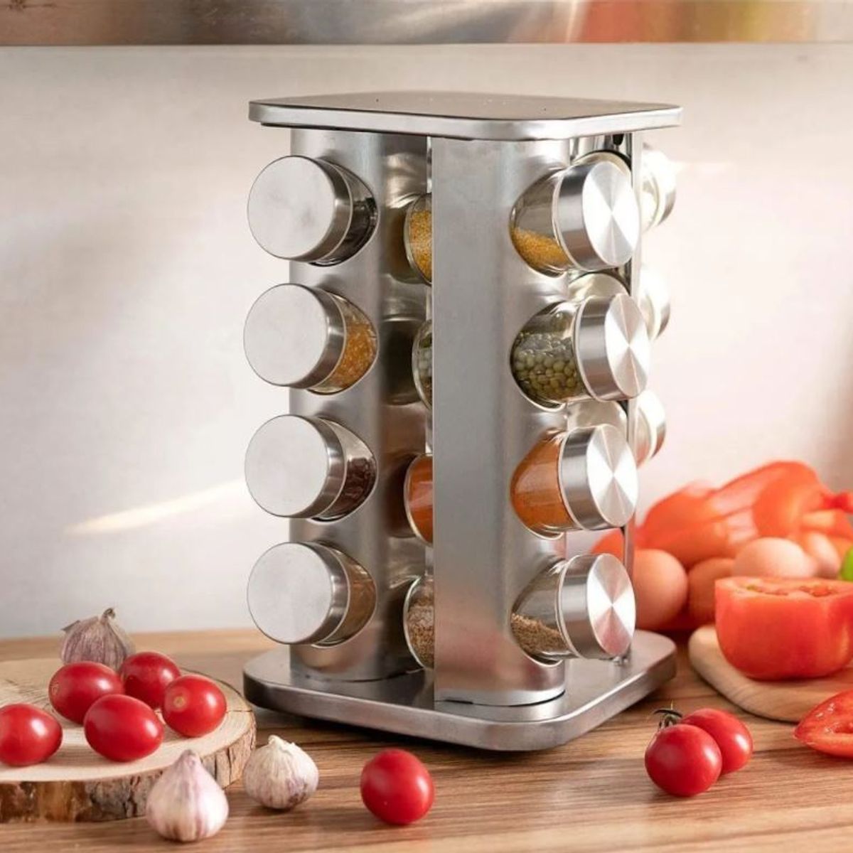 GENERICO - Especiero Giratorio 16 Frascos Cocina Condimentos