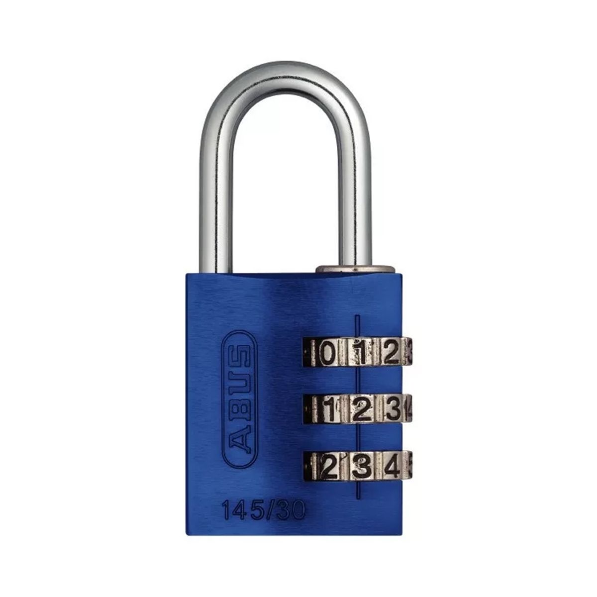 GENERICO - Candado Abus Clave Numerica Aluminio 14530 Reprogramable Azul