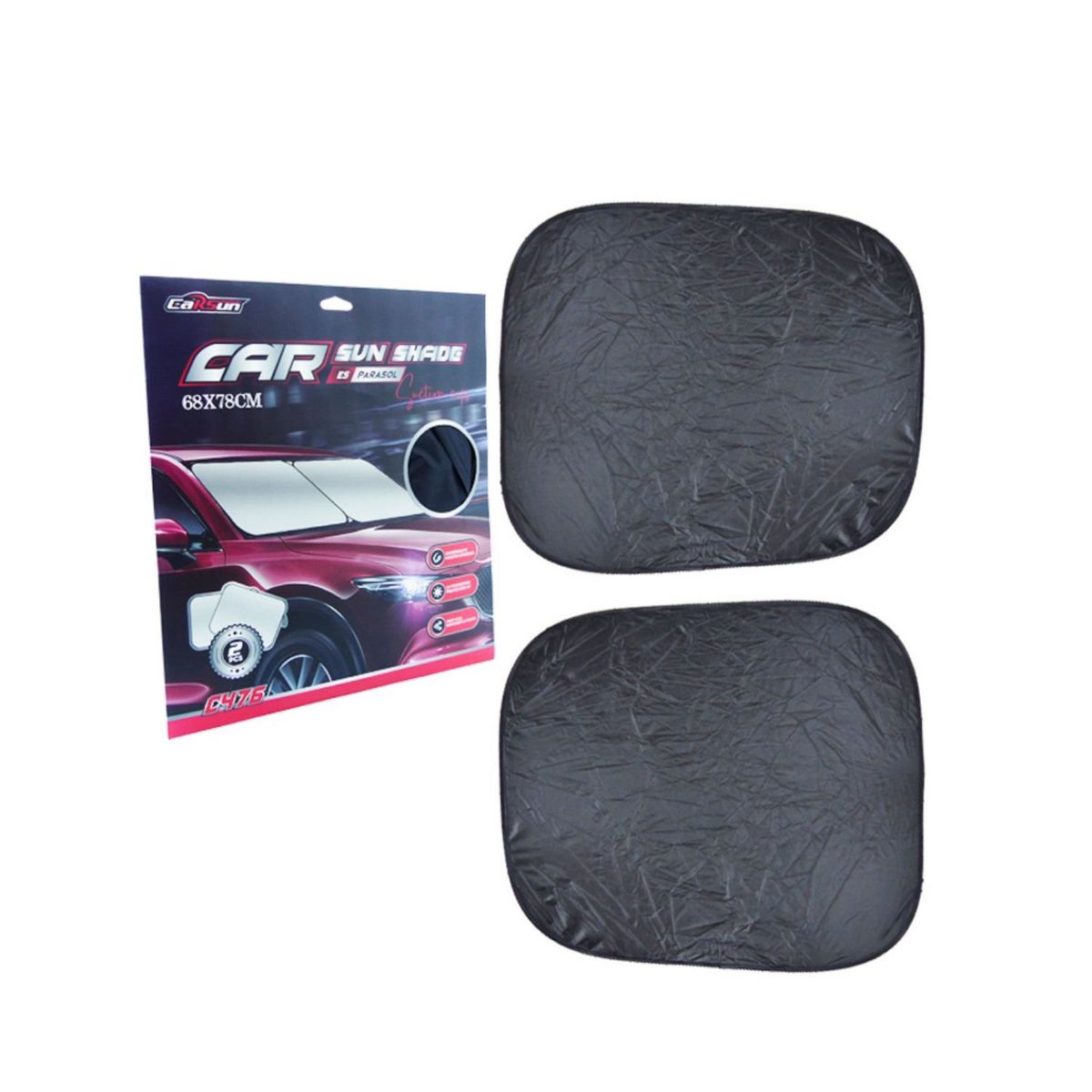 GENERICO - Set 2 Protectores Parabrisas Auto C476 Parasol Cubre Ventana