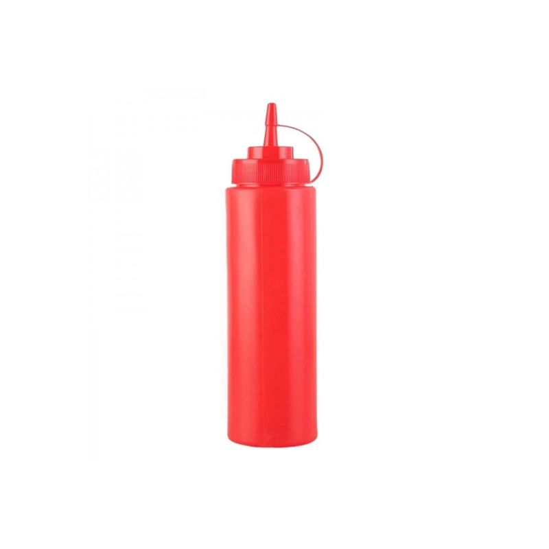 IMAHE - SET 2 BOTELLA DISPENSADORA SALSA GRADUADA ROJA 350ML IMAHE