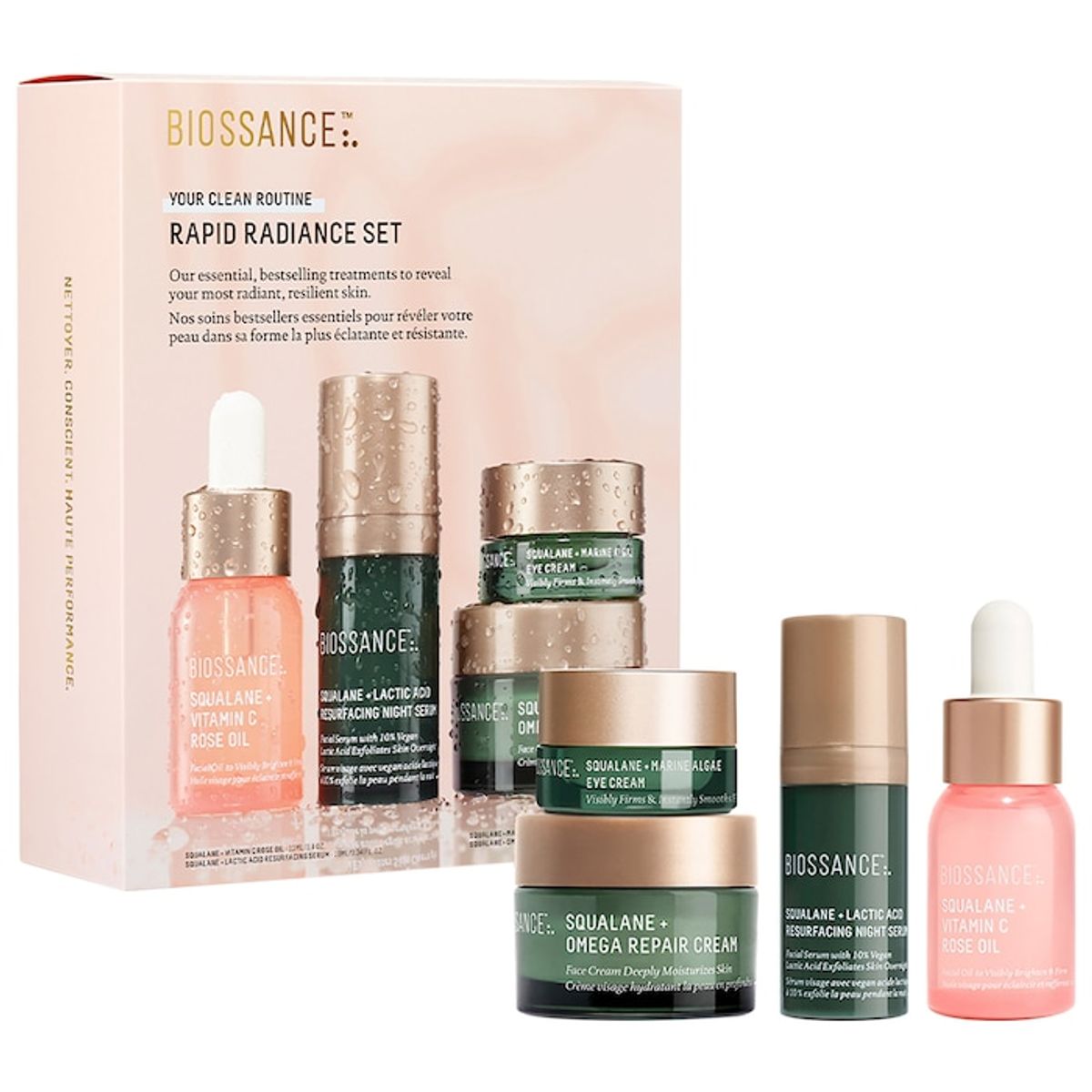 BIOSSANCE - Set Rutina Perfecta Rapid Radiance Set Biossance 4pc.-