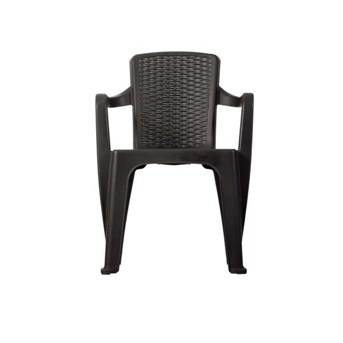 QRUBBER - Silla Plástica con Brazos Infinity tipo Rattán MQ QRubbber