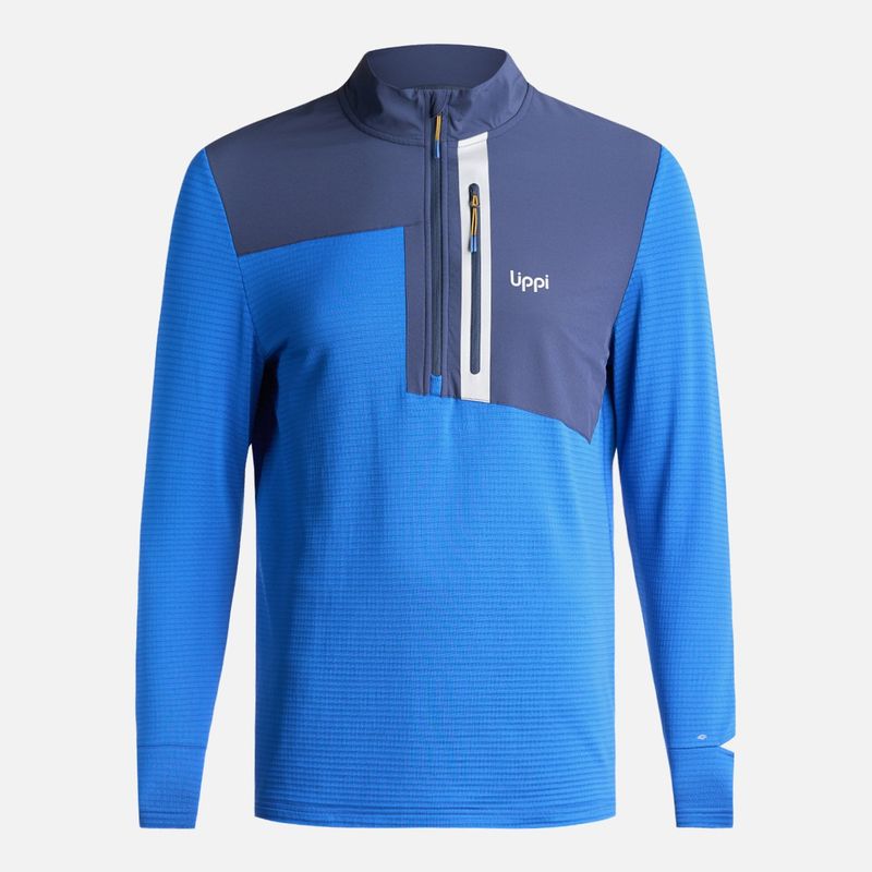 LIPPI - Poleron Hombre Karova Nano F 1/4 Zip Azul Lippi