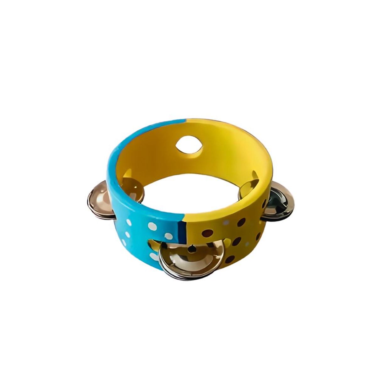 TOLIPA - Pandero 5 Pulgadas De Colores Diseño Infantil De Madera PA-H4E4