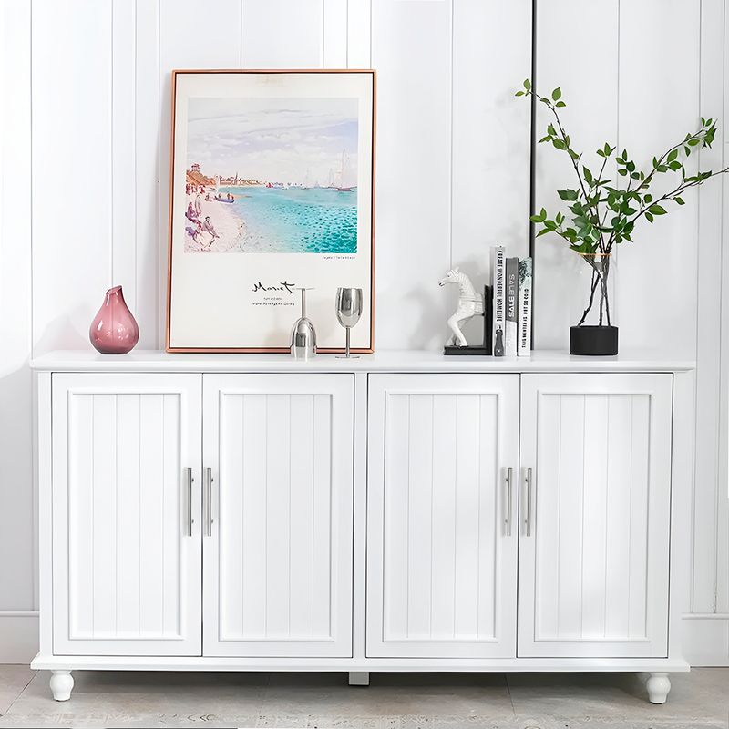 GENERICO - MUEBLE BUFFET APARADOR BLANCO ENTRADA LIVING COMEDOR PUERTAS ESTANTES