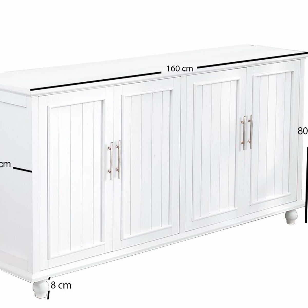 HOMIMAD - MUEBLE BUFFET COMODA BLANCO ENTRADA LIVING COMEDOR PUERTAS ESTANTES