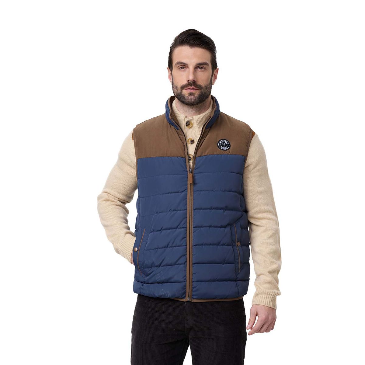 FASHION'S PARK - Parka Hombre Con Bolsillo Azul Fashion's Park