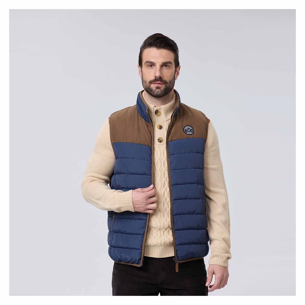 FASHION'S PARK - Parka Hombre Con Bolsillo Azul Fashion's Park