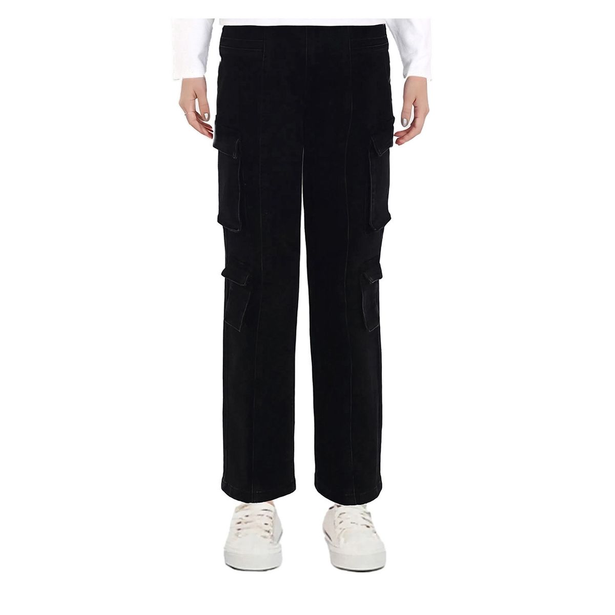 FASHION'S PARK - Jeans Mujer Recto Cargo Negro Fashion's Park