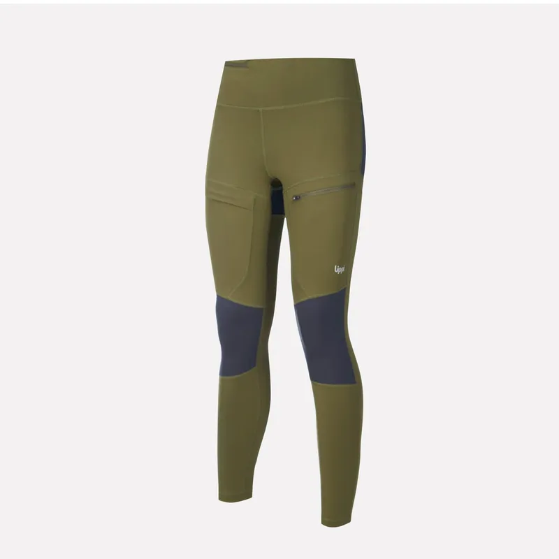 LIPPI - Leggings Mujer In-Action Trekking Leggings Oliva Oscuro Lippi