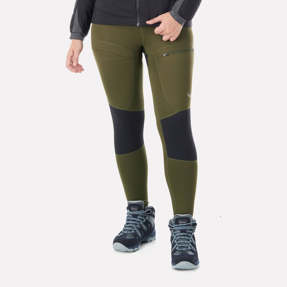 LIPPI - Leggings Mujer In-Action Trekking Leggings Oliva Oscuro Lippi