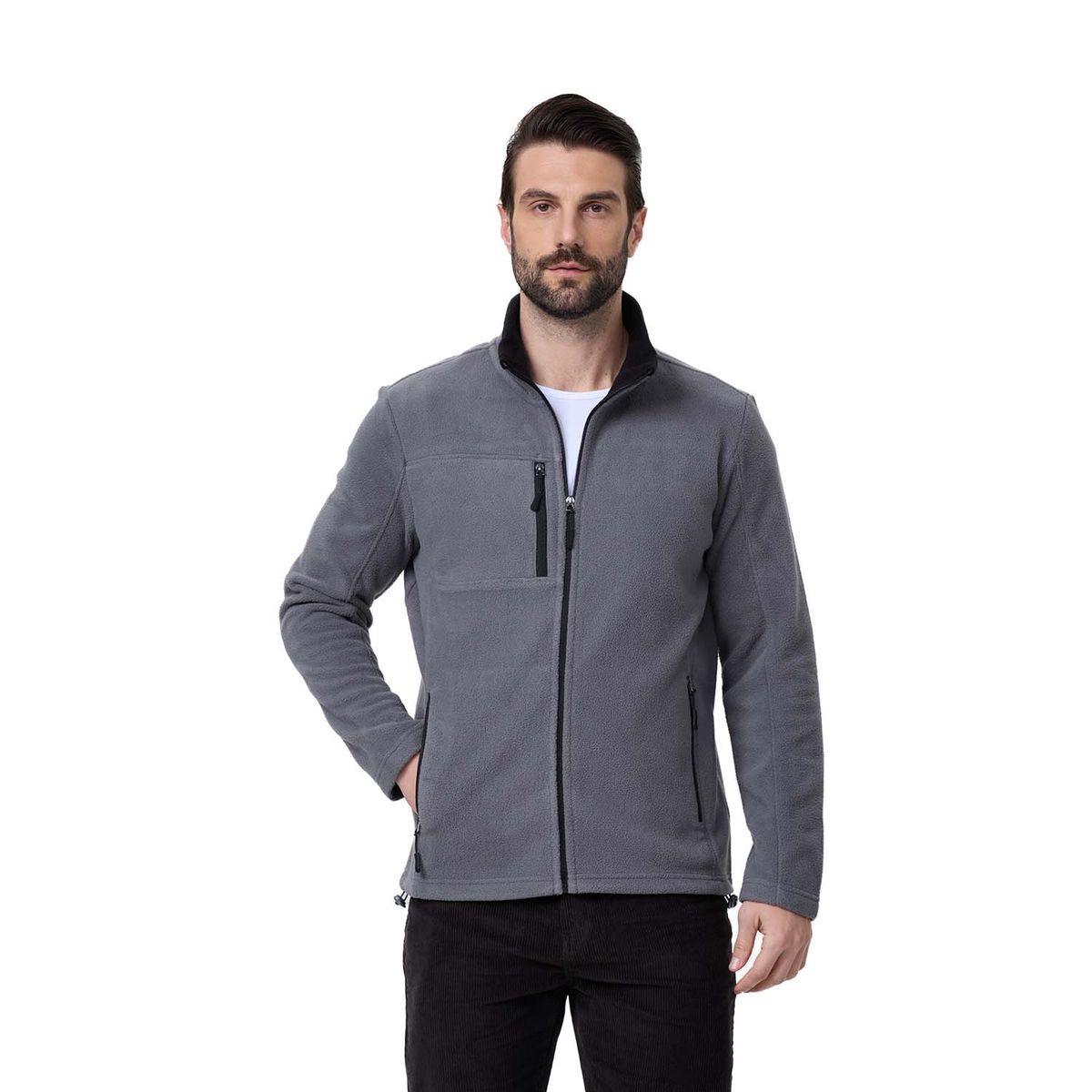 FASHION'S PARK - Polar Hombre Liso Gris Fashion's Park