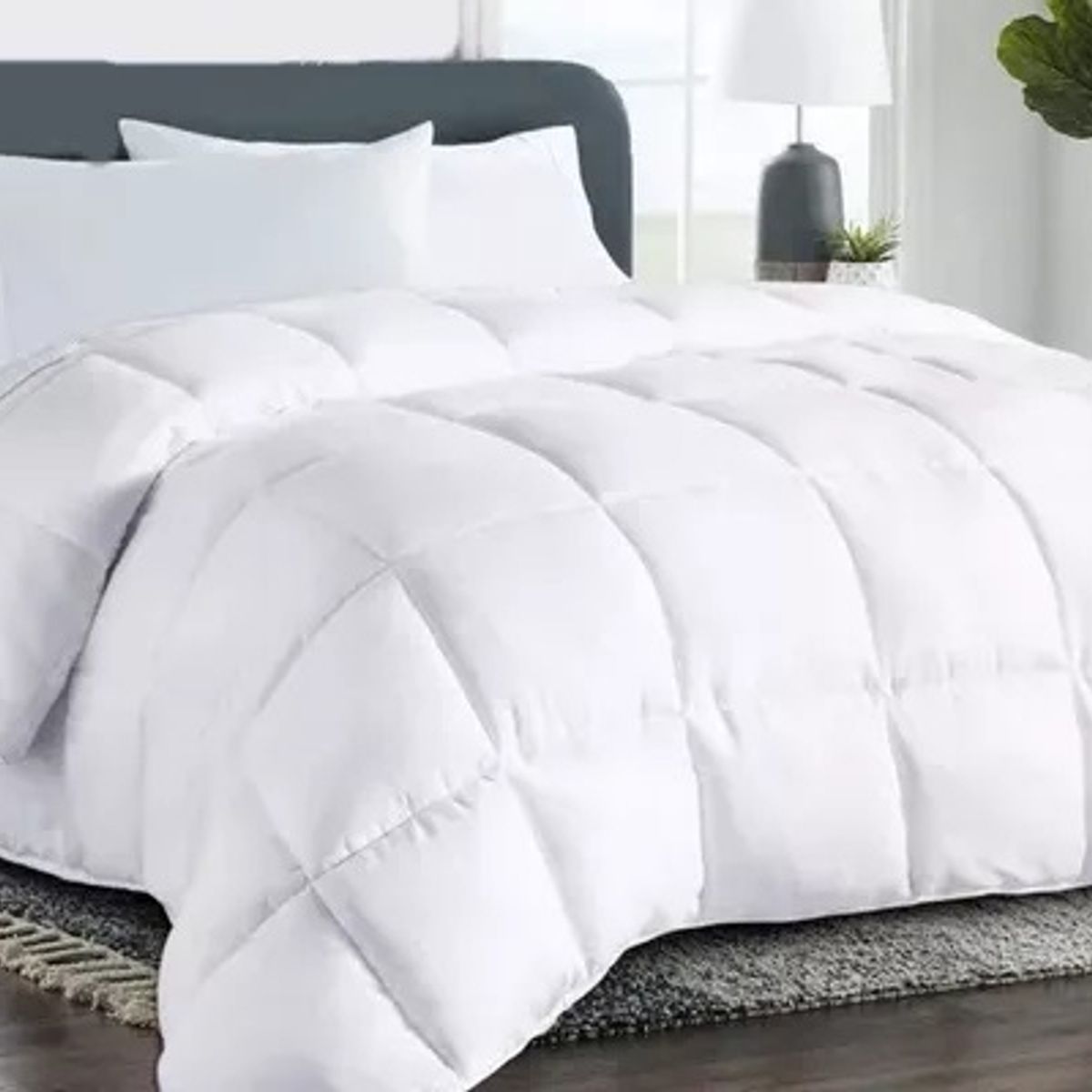 PREMIUN - Edredón Nórdico 2 Plazas Plumón Acolchado Hipoalergénico Blanco