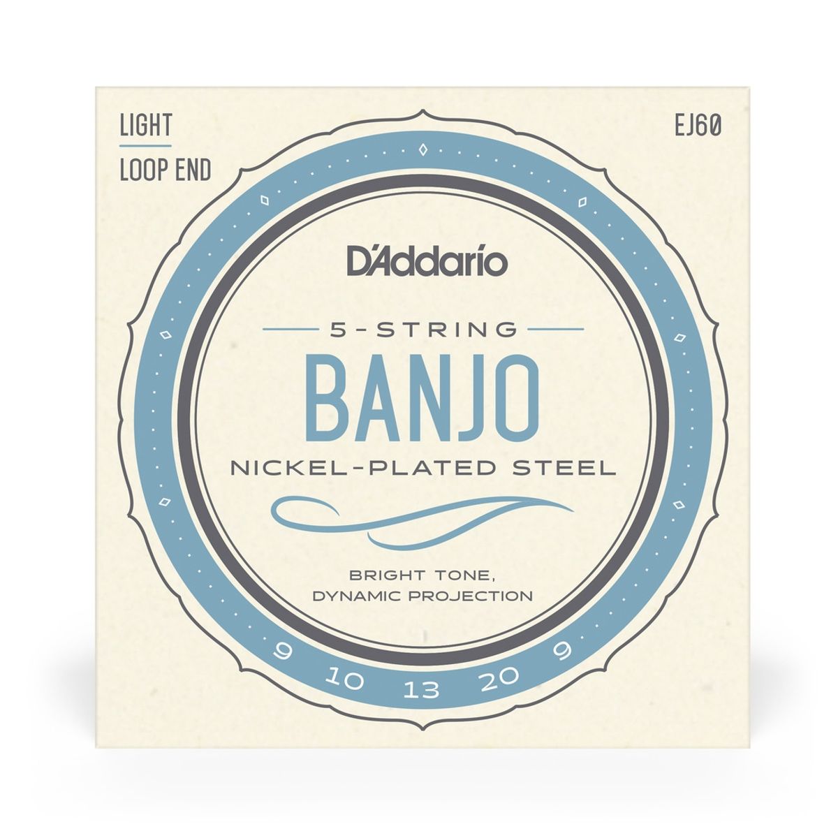 DADDARIO - Set de cuerdas Banjo Nickel Wnd 9-20 EJ60 Lite Daddario