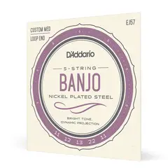 DADDARIO - Set de cuerdas Banjo Nickel Custom EJ57 Med
