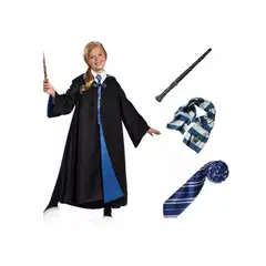 GENERICO - Disfraz De Harry Potter Tunica + Lentes + Varita talla S