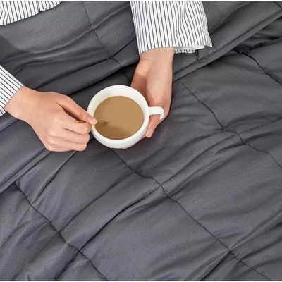 Imagen 2 del producto Edredón Nórdico KING Plumón Acolchado Hipoalergénico GRIS