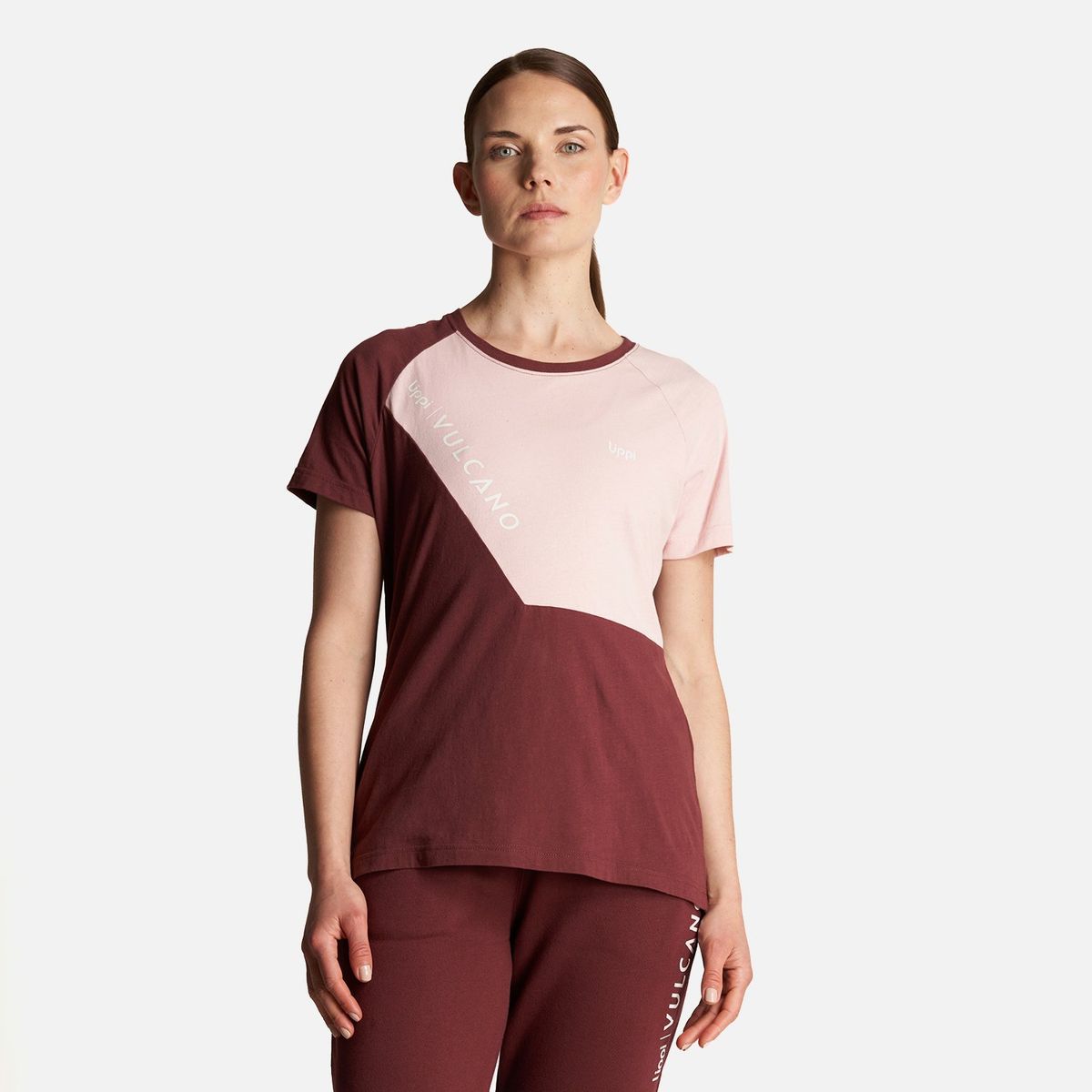 LIPPI - Polera Mujer Vulcano Cotton SS T-Shirt Vino Lippi