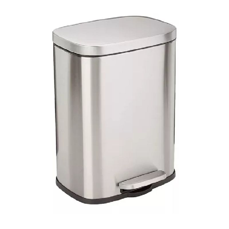 GENERICO - Basurero Acero Inoxidable Cierre Suave 30 Lts Pedal 325017