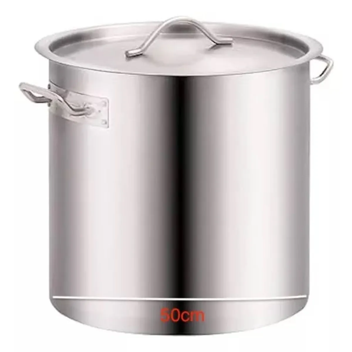 DEL FONDO - Fondo Acero Inoxidable Olla Grande 100 Litros Con Tapa 50CM