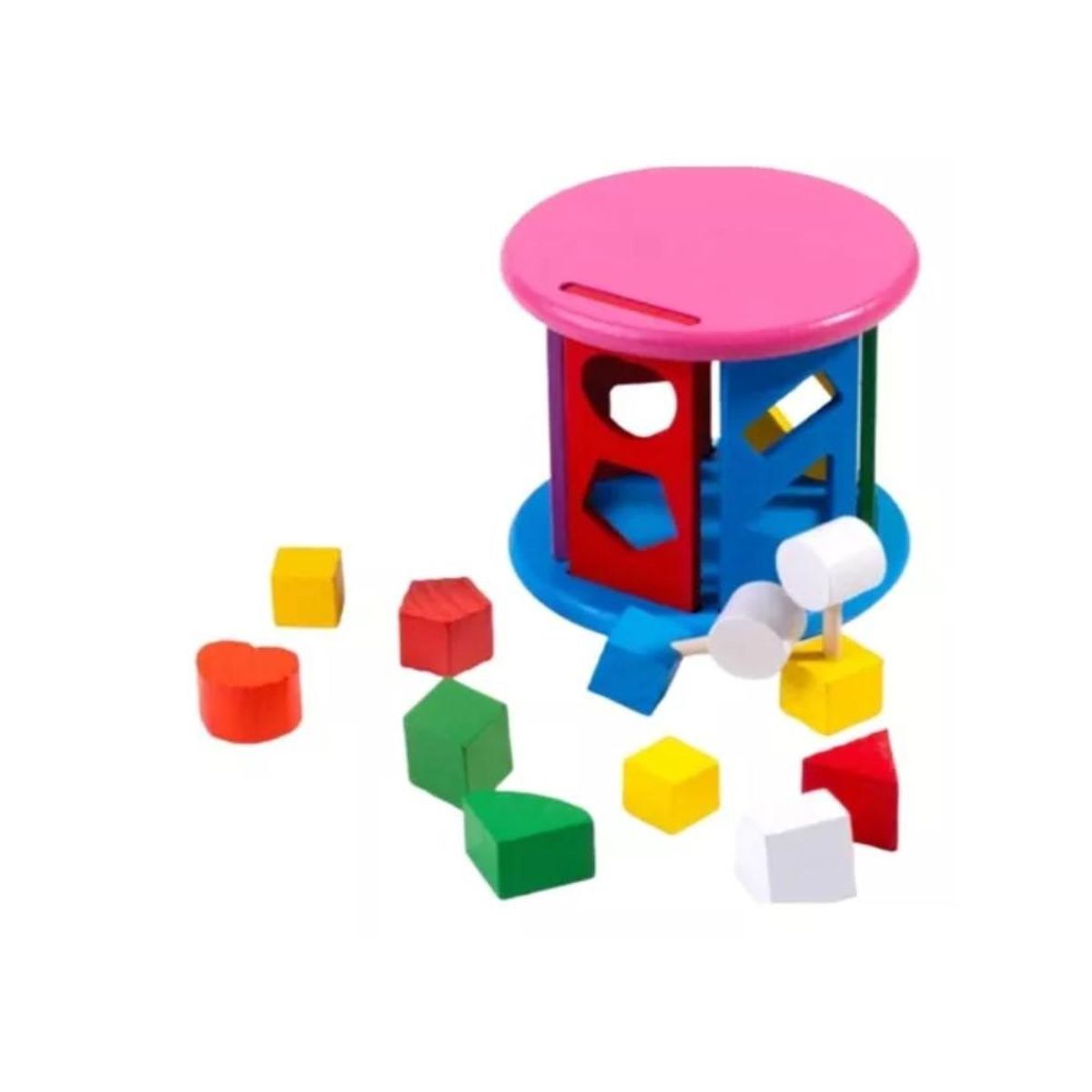 GENERICO - Rueda Encaje De Madera Figuras Para Niños Montessori