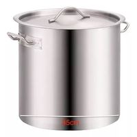 Fondo Acero Inoxidable Olla Grande 35CM Con Tapa 40L