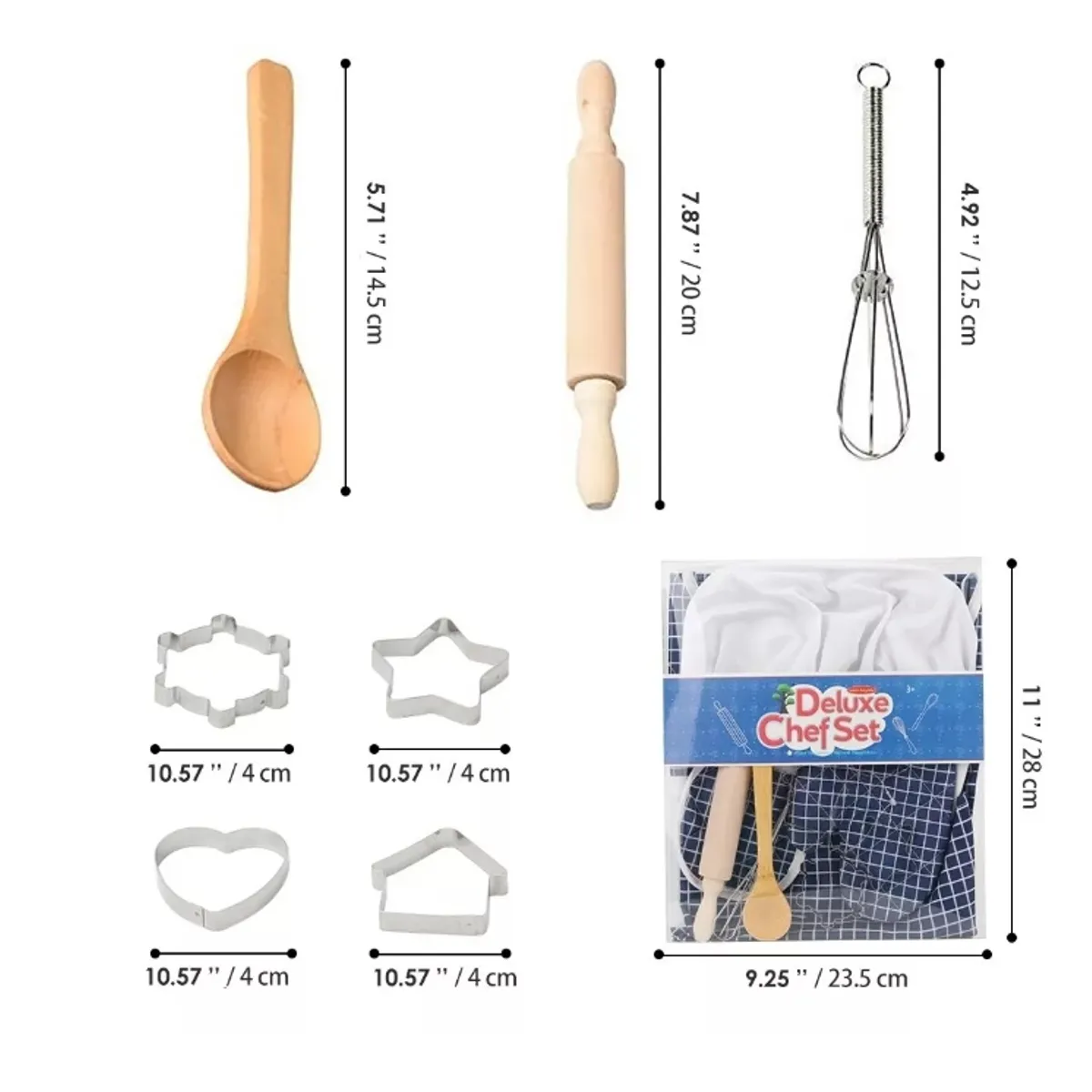 GENERICO - Juego Chef De Cocina Para Niño Rol De Chef Disfraz 11pzs