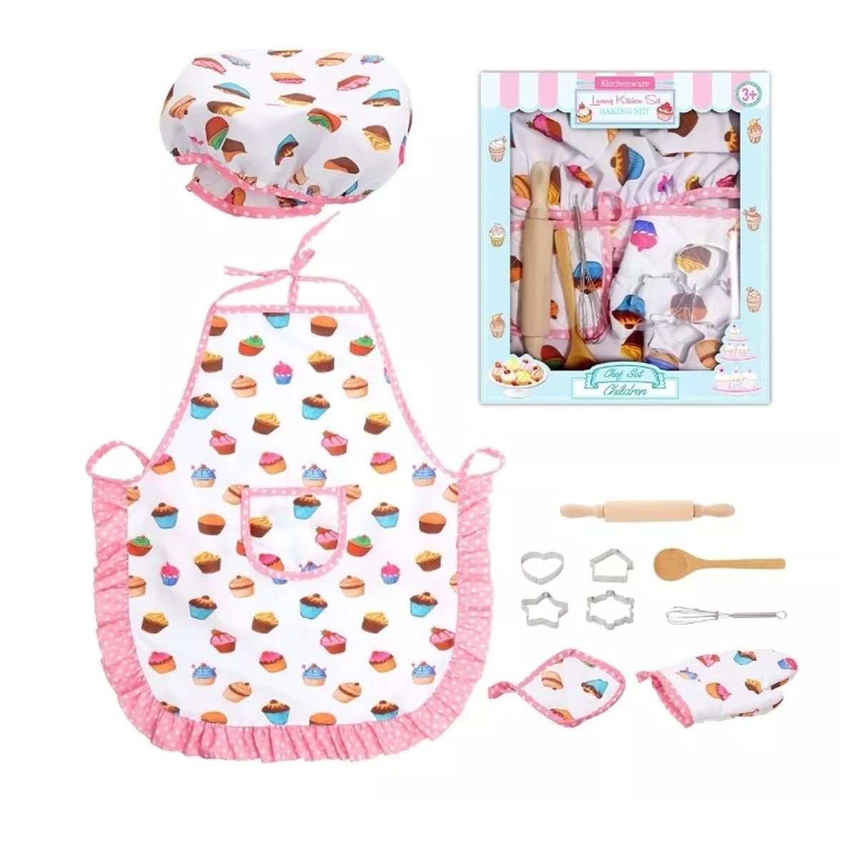 GENERICO - Juego Chef De Cocina Para Niño Rol De Chef Disfraz 11pzs