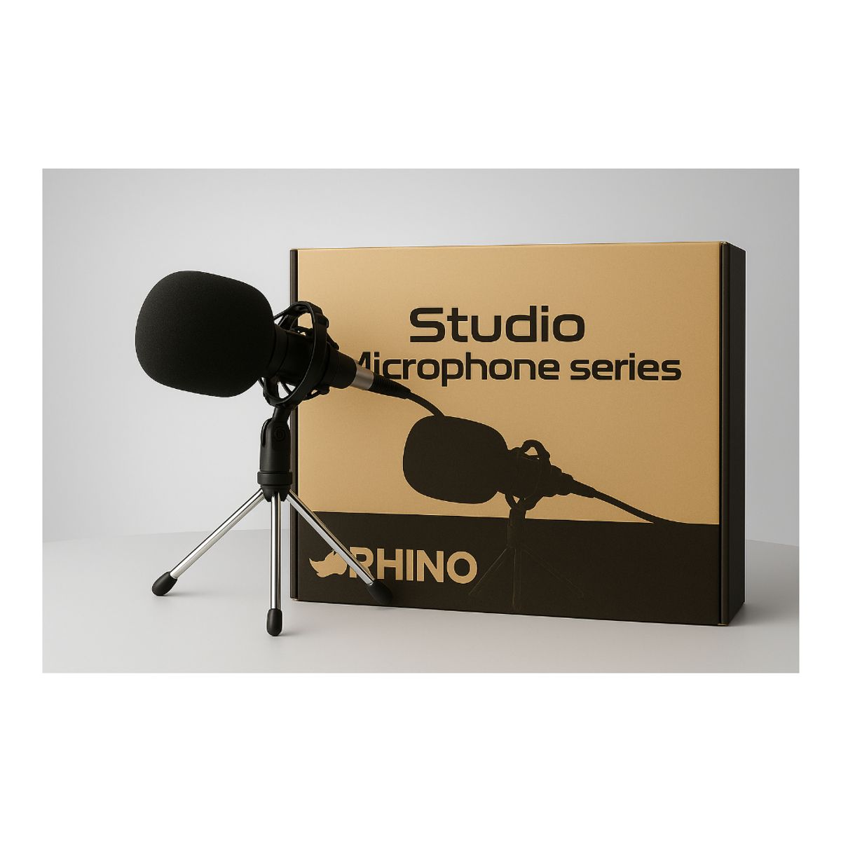 RHINO - Microfono Condensador Podcast Con Accesorios Rhino
