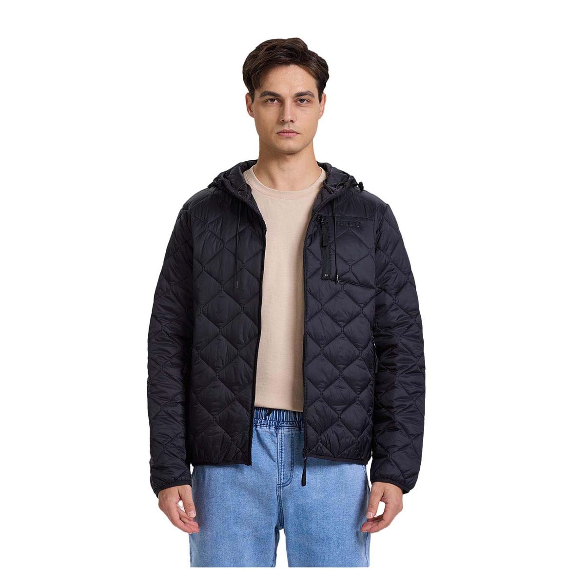 FASHION'S PARK - Parka Hombre Con Bolsillo Negro Fashion's Park